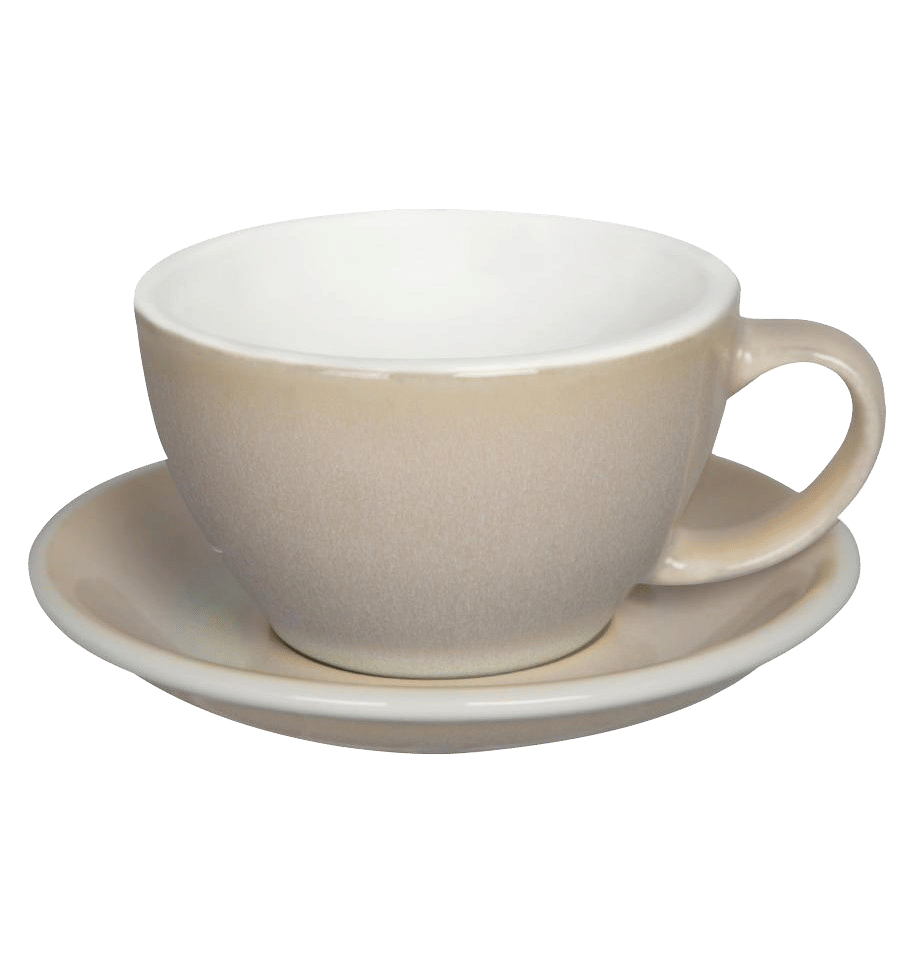 KONZEPT Set 2 Tazze Da Caffè In Ceramica 300 Ml: Eleganti E Lucide, Con Manico Ergonomico, Verde, Ideali Per Tè, Latte E Cioccolata Calda