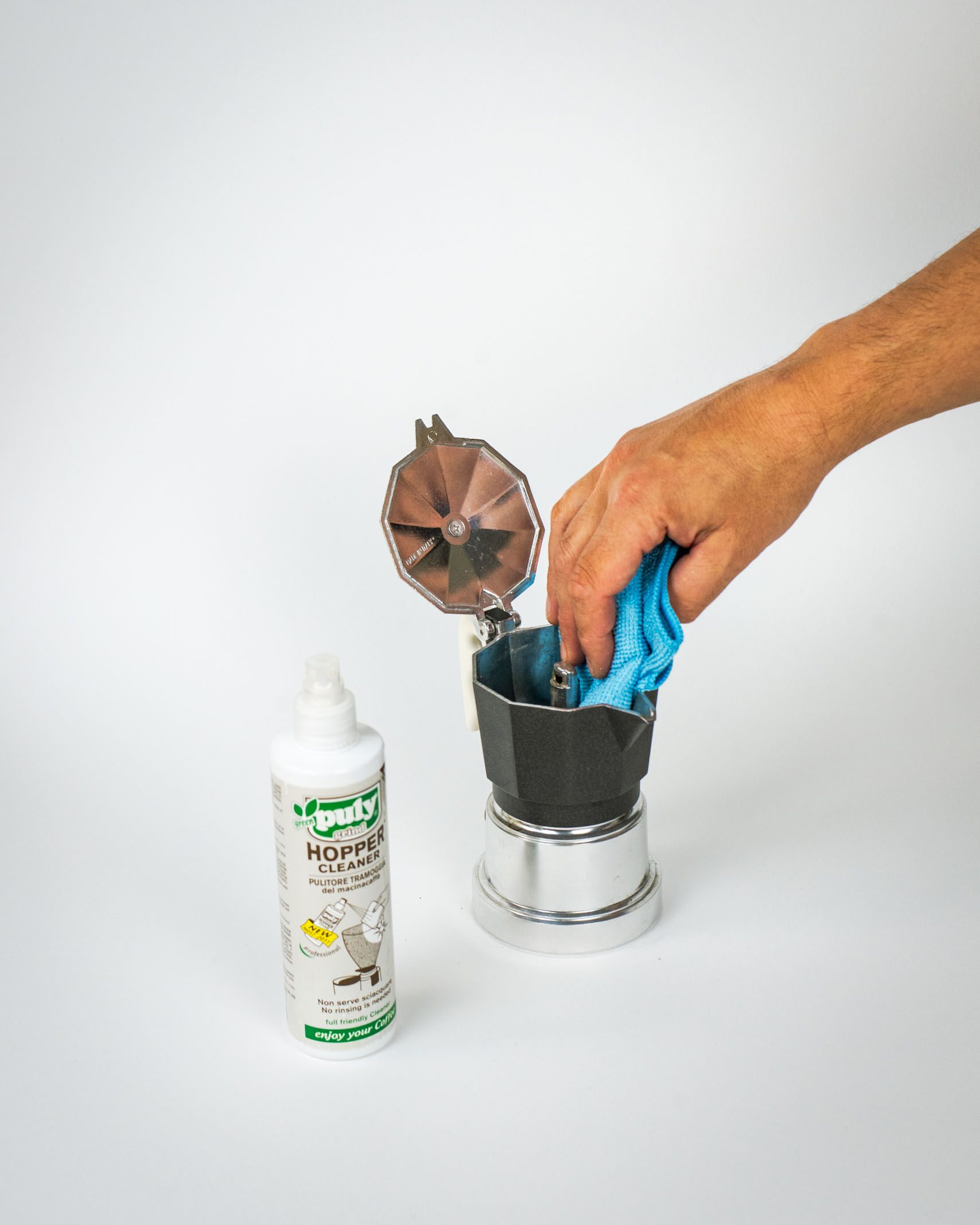 Puly Hopper Cleaning moka