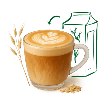Funziona anche con il latte vegetale